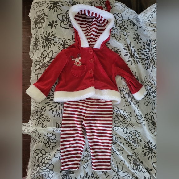 Ladybird Christmas Reindeer Baby Outfit with Hood - Picture 1 of 7